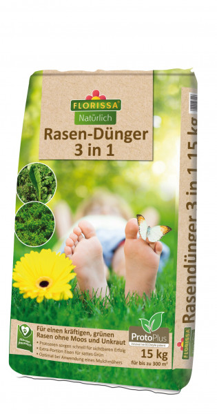 Florissa 3-in-1 Rasendünger 15kg