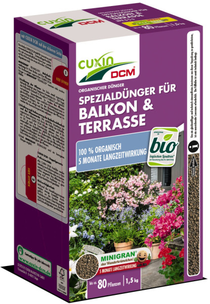 Cuxin DCM Spezialdünger für Balkon & Terrasse Minigran 1,5kg Streuschachtel