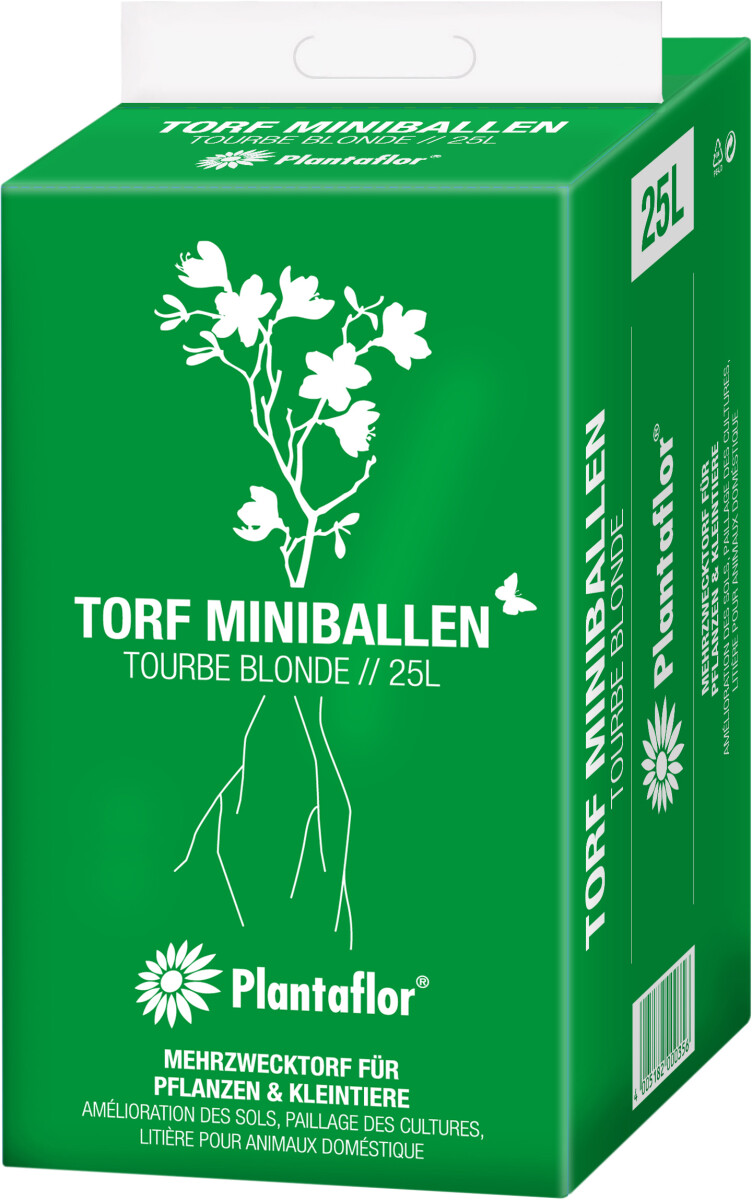 Plantaflor Torf Miniballen 25l Ideal für Bodenverbesserung und Kleintiere