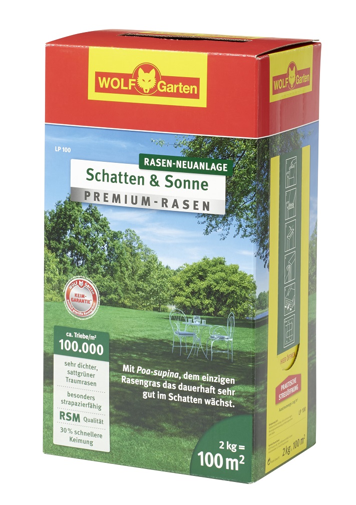 2 Kg Wolf Garten Lp 100 Premium Rasensamen Schatten Und Sonne Rasensamen Kaufen De