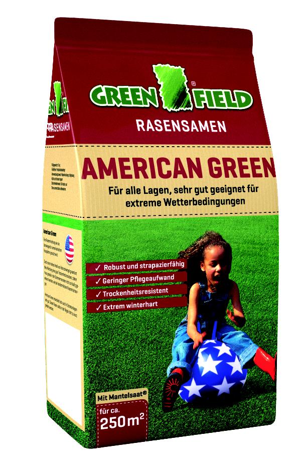 Greenfield Rasensamenmischung American Green für trockene Standorte