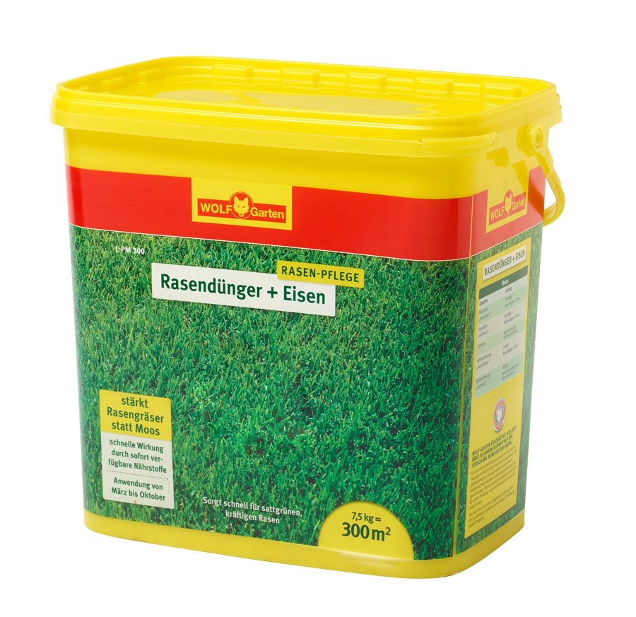 WolfGarten LPM Rasendünger plus Eisen für bis zu 300 qm