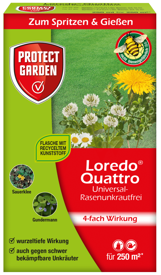 Loredo Quattro Rasenunkrautvernichter mit 4fach Wirkung